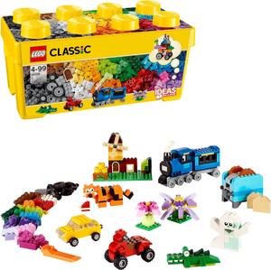 LEGO 10696 Classic La Boîte de Briques Créatives — 484 Pièces, 35 Couleurs, Roues et Fenêtrès, dès 4 Ans