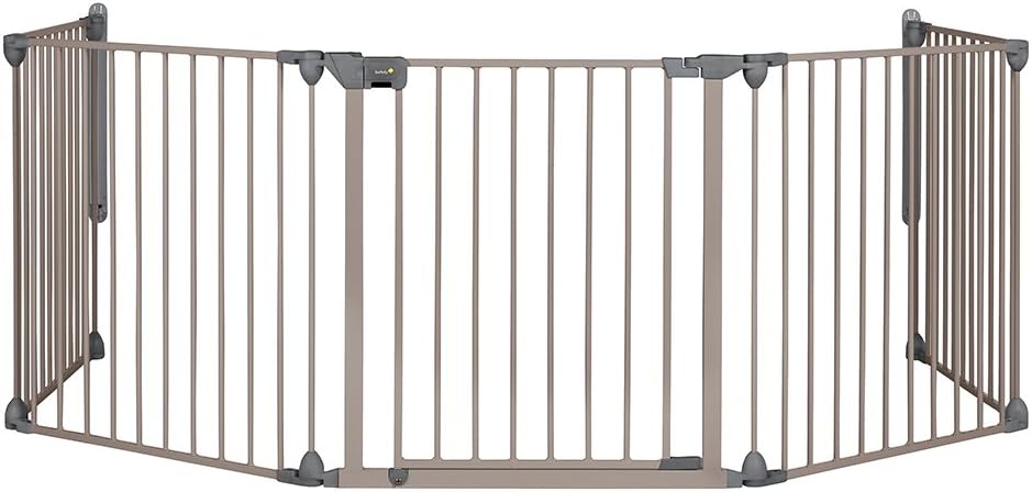 Safety 1st Modular 5 — Barrière de Sécurité Modulaire, Configuration Flexible, Métal Blanc